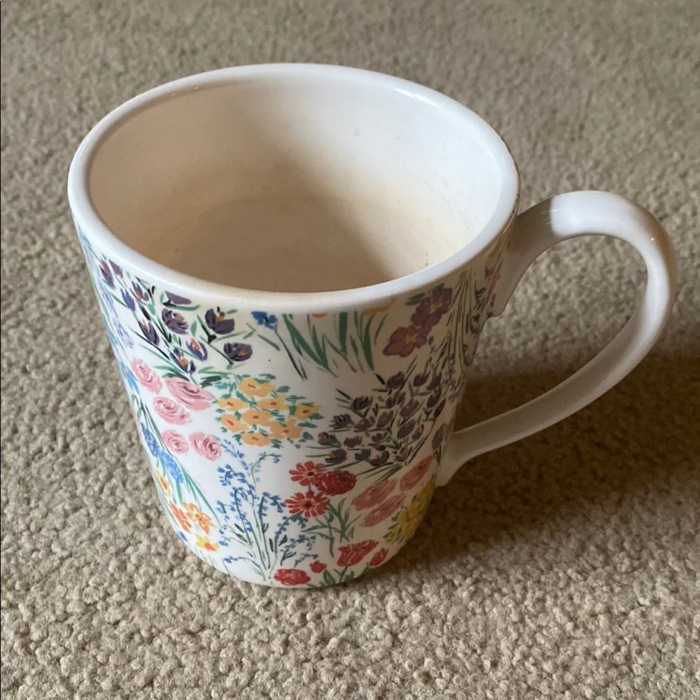Sur La Table White Floral Mugs Dining Collection